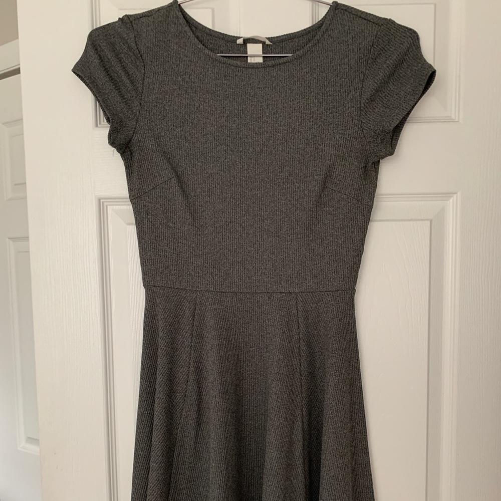 H&M Skater Dress. Dark Grey. Size Small. Never worn, no tags.
